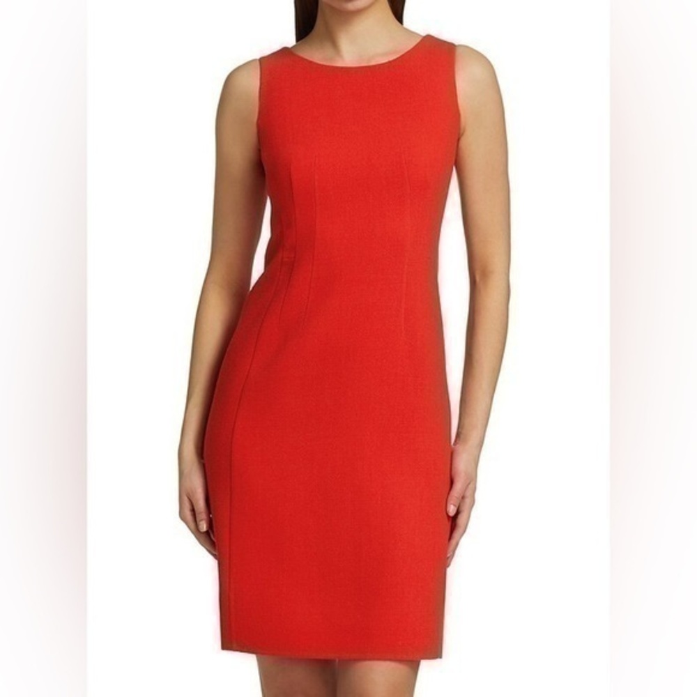COPY - AKRIS Double-Face Wool Sheath Dress - Cadmium Red